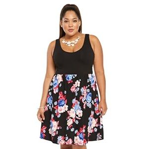 Grey and patterned tank dress